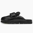 Prada Soft Padded 20mm Sabots Black Nappa Leather