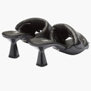 Prada Soft polstrovaná 65mm sandály Černá kůže Nappa