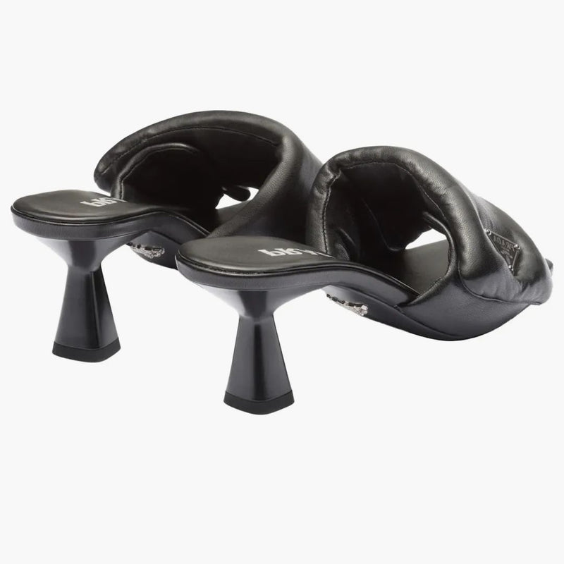 Prada Soft Padded 65mm Sandals Black Nappa Leather