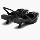 Čerpadla s polstrovanou pradou černá kůže prada