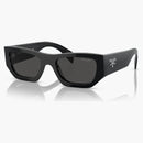 Prada Square Sunglasses Black/dark Grey (spra01 16k-0 8z)