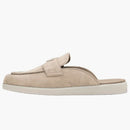 Prada Suede Sabots Slides Beige