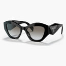 Prada Symbols Logo Oregelbundna solglasögon Black/Silver (SPR07Y 1AB-0A7)