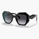 Prada symbols logo irregular sunglasses Black/Silver (Spr16w 1ab-5D1)