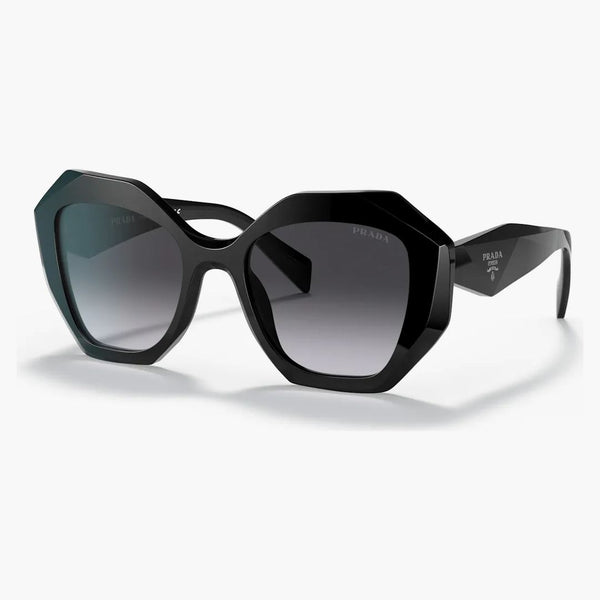 Prada Symbols Logo Oregelbundna solglasögon Black/Silver (SPR16W 1AB-5D1)