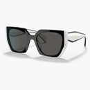 Prada Symbols Logo Rectangle Sunglasses Black/White (Spr15W 09Q-5S0)
