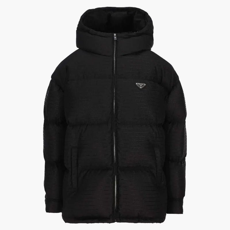 Prada Zip-up Padded Jacket Black