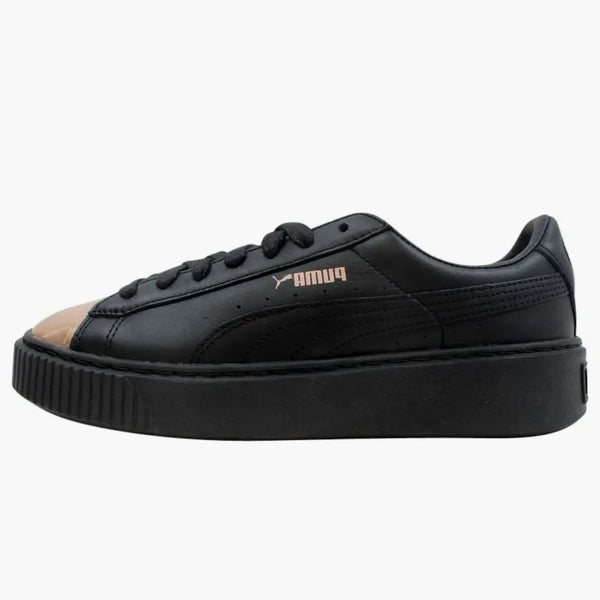 Puma Basket Platform Metallic Puma Black Rose Gold (women's)