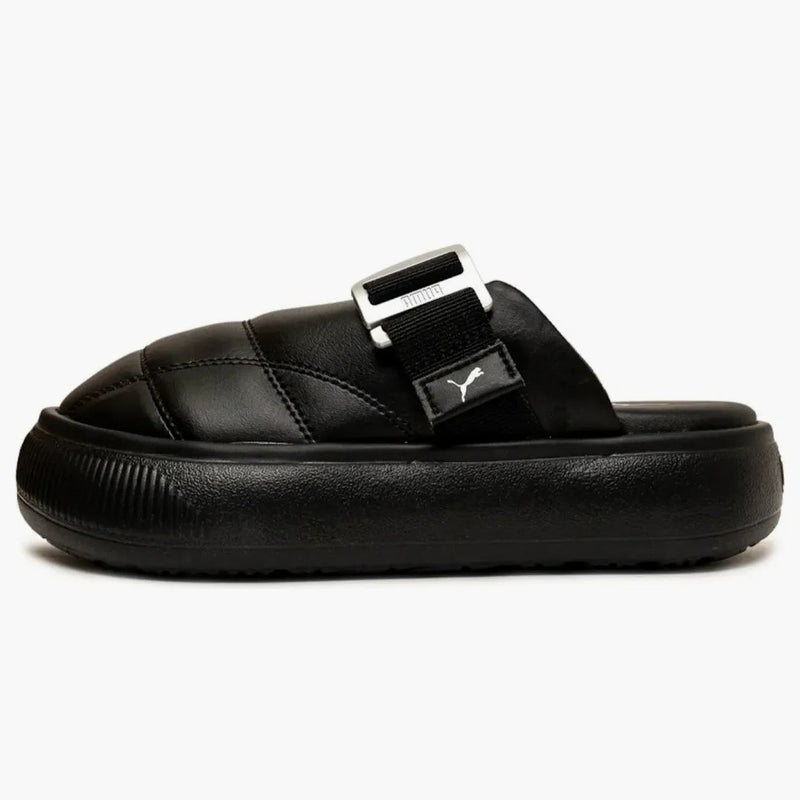 Puma Suede Mayu Leather Mule Black Silver (Dámské)