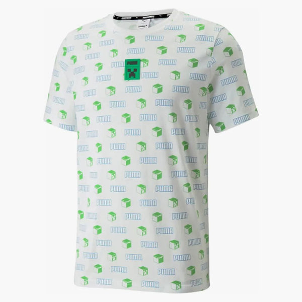 Puma x minecraft aop tee bílá