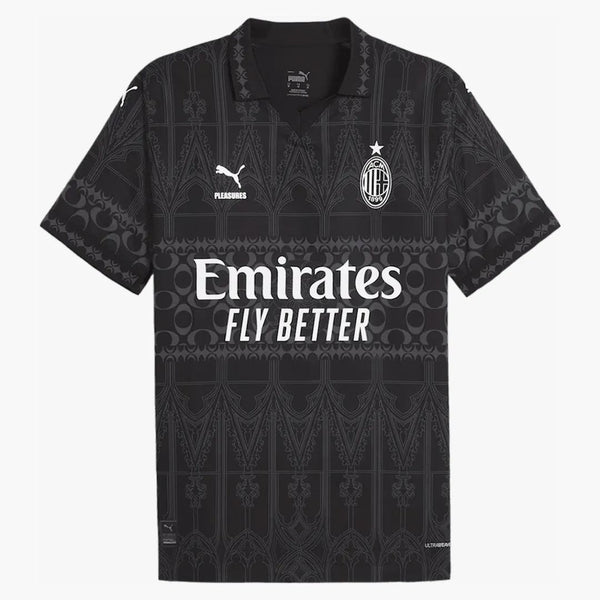 Puma X Pleasures AC Milan 2023/24 Dark version Authentic Jersey (Imported version) Black