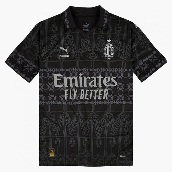 Puma X Pleasures AC Milan 2023/24 Dark Version Jersey (Importerad version) Black