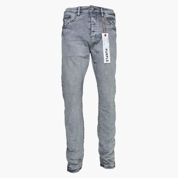Purple Brand Alloy Studs Overdyed Gray Jeans Gray