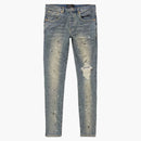 Purple Brand Blotted Paint Blowout Jeans Mid Indigo