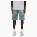 Purple Brand Grunge Print Shorts Indigo