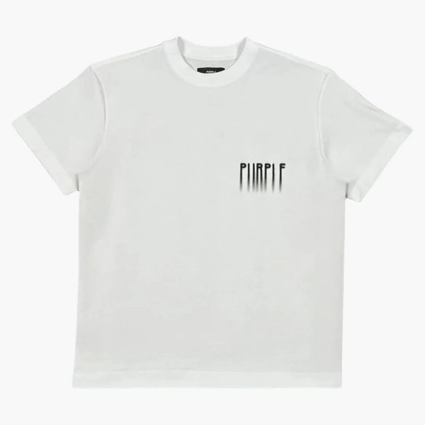 Purple brand textured jersey ss tea white white
