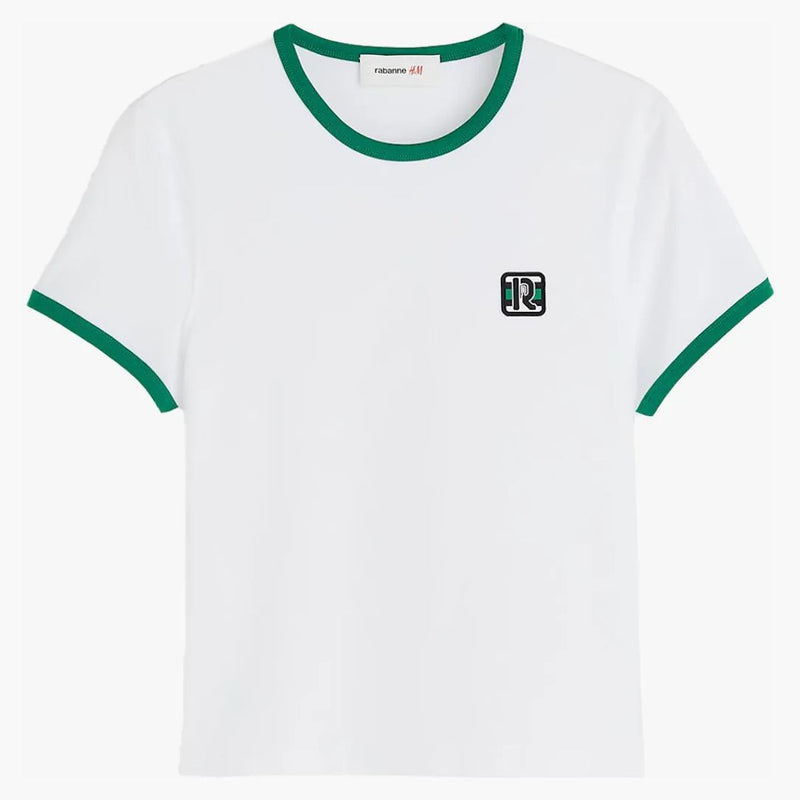 Rabanne H&M Applique T-shirt (Mens) White/Green
