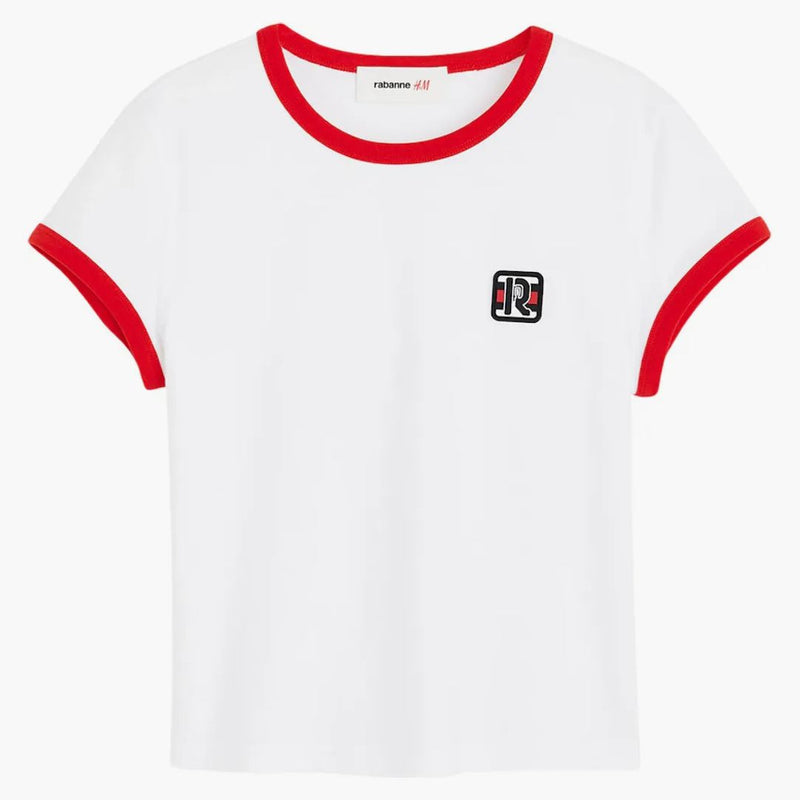 Rabanne H&M Appliqued T-Shirt White