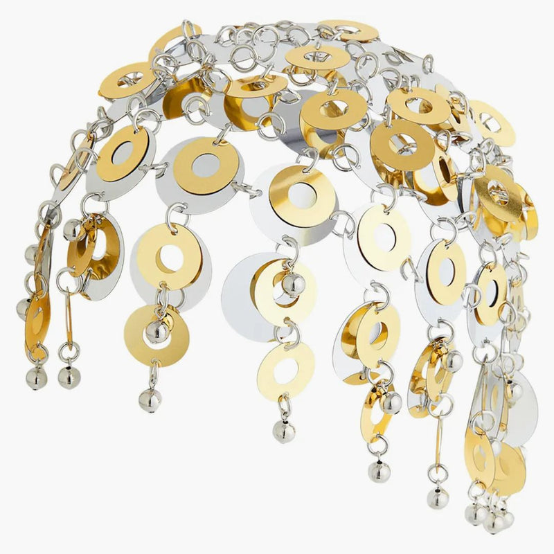 Rabanne H&M Beaded Disc-Embellished Headpiece Silver/Gold