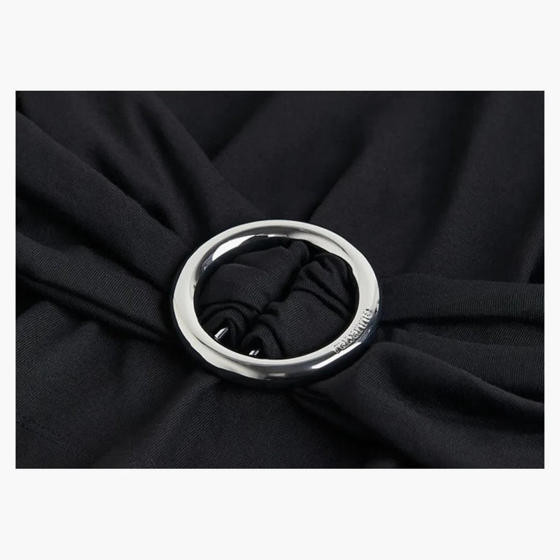 Tričko pro detailu spony Rabanne H&M BLACK