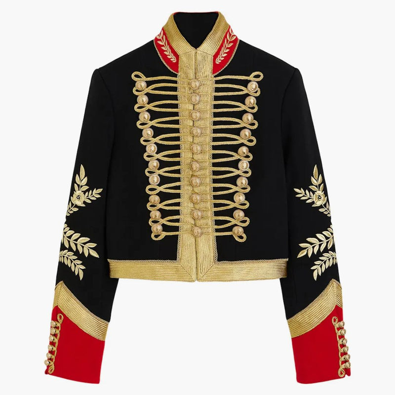 Rabanne H & M EMBroidered Wool Jacket Black