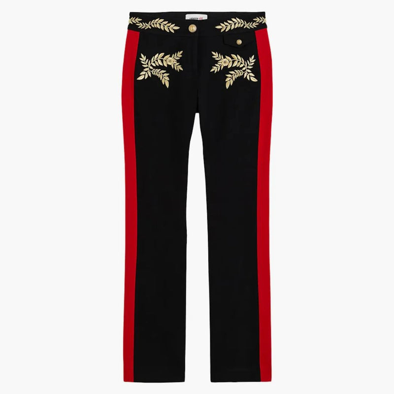 Rabanne H & M Embroidered Wool Pants Black