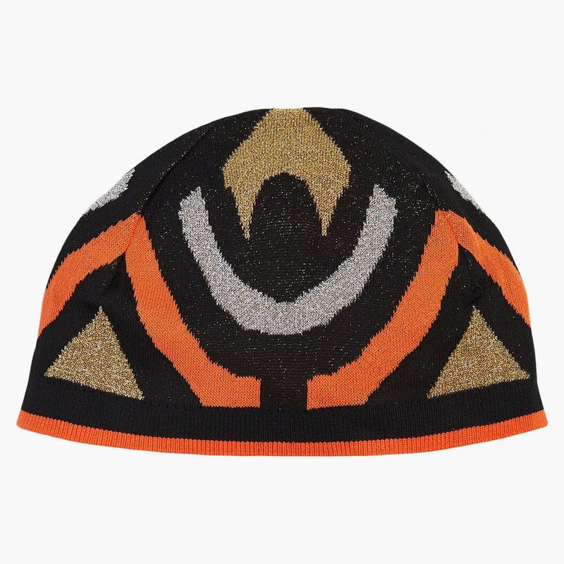 Rabanne H&M Glittery Jacquard-Knit Beret Black Multicolor