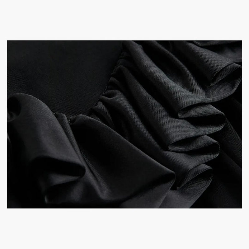 Rabanne H&M Jersey Puff-kirt klänning svart