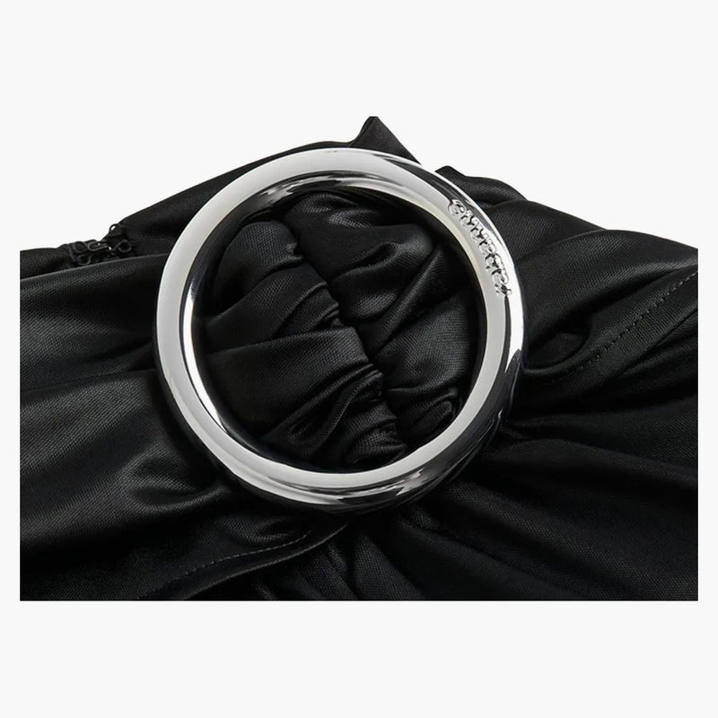 Rabanne H&M Jersey Scarf-Detail Top Black