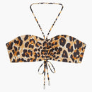 Rabanne H&M Leopard-Print Bandeau Bikini Top Leopard-Print