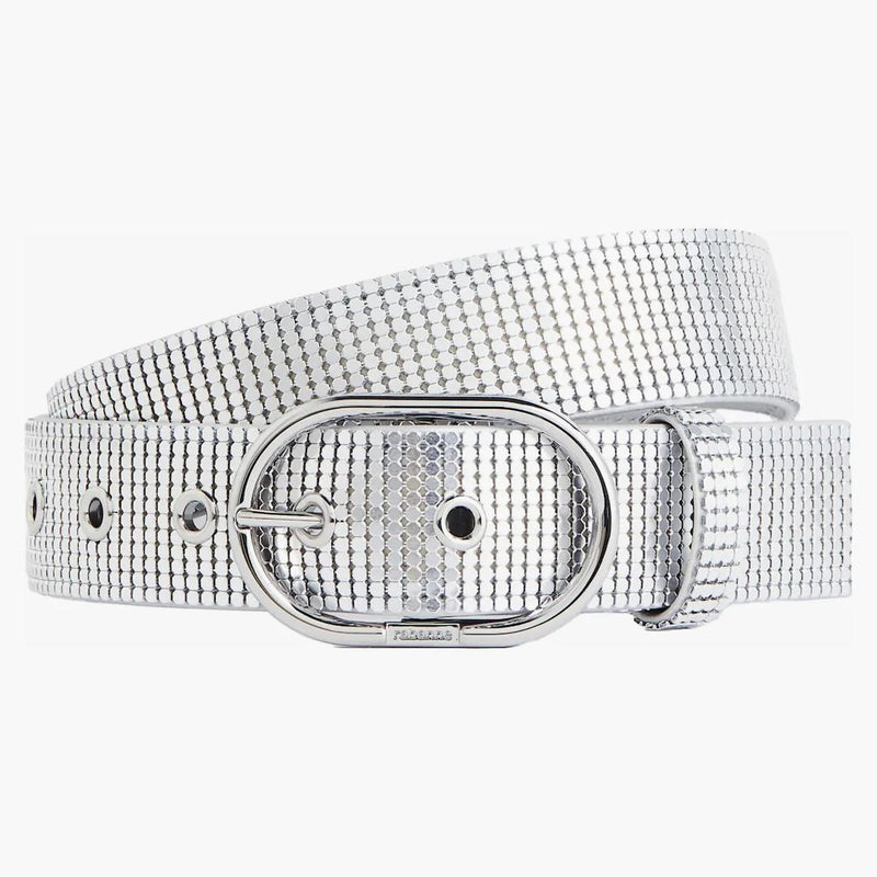 Rabanne H&M Metal-Mesh Leather Belt (mens) Silver