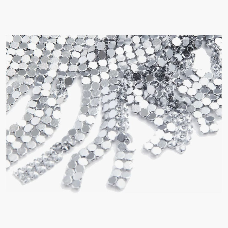 Rabanne H&M Metal-Mesh Triangle Scarf se stříbrným (pánským) stříbrem