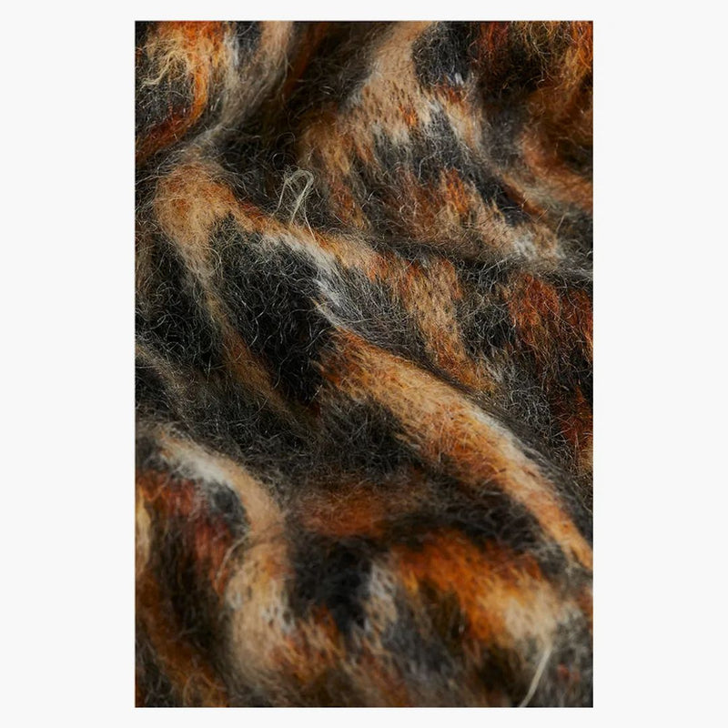 Rabanne H & M Mohair-Blend Jacquard-Knit Sweater (mens) Leopard