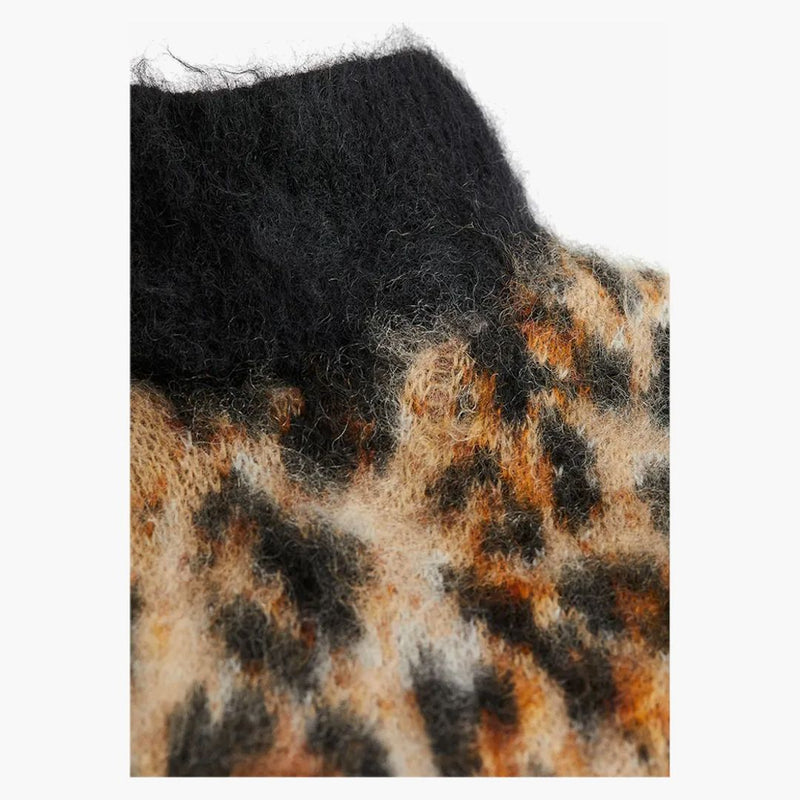 Rabanne H & M Mohair-Blend Jacquard-Knit Sweater (mens) Leopard