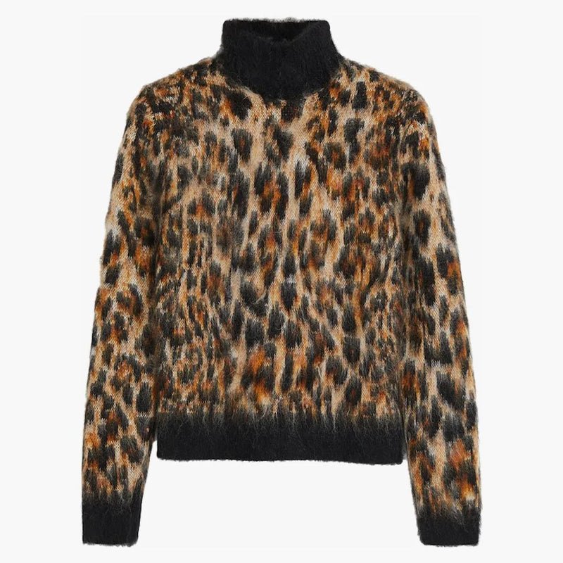 Rabanne H & M Mohair-Blend Jacquard-Knit Sweater (mens) Leopard