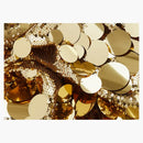 Rabanne H&M Sequined Flared Skirt Gold