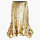 Rabanne H&M Sequined Flared Skirt Gold