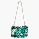 Rabanne H&M Disc-Embellished Shoulder Bag Green