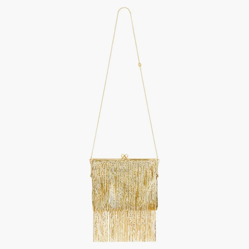 Rabanne H&M Metal-Mesh Bag with Fringe Gold