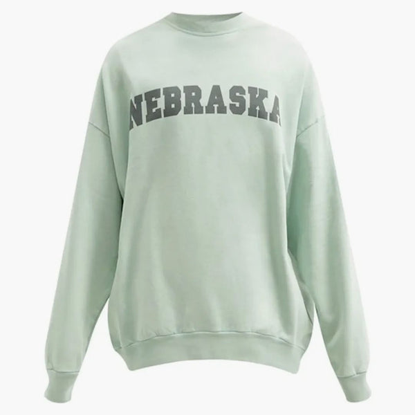 RAF SIMONS Archive Redux AW02 Nebraska-Print Cotton Jersey Bluza zielona