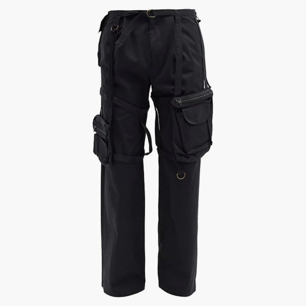Raf Simons Archive Redux SS03 Cargo-Pocket Cotton Canvas Trousers Black