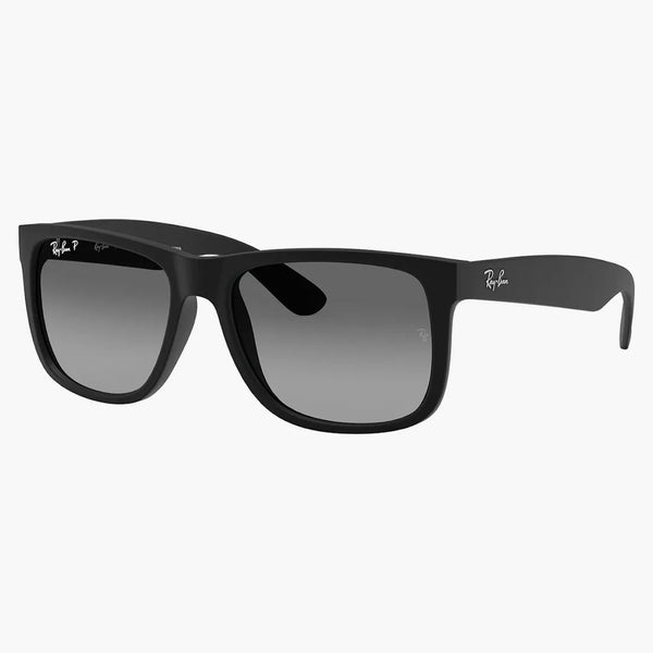 Ray-ban Justin Classic Low Bridge Fit Sunglasses Black/grey Gradient (rb4165f 622/t3 55-17)