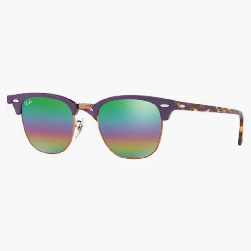 Ray-ban Oval Flat Sunglasses Matte Shiny Havana/green Rainbow (rb3016)