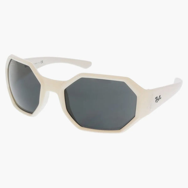 Ray-ban Oval Sunglasses Gloss White (0rb4337 649187)