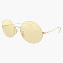 Gafas de sol ovales de ray-ban oro brillante (0RB1970 001/b4)
