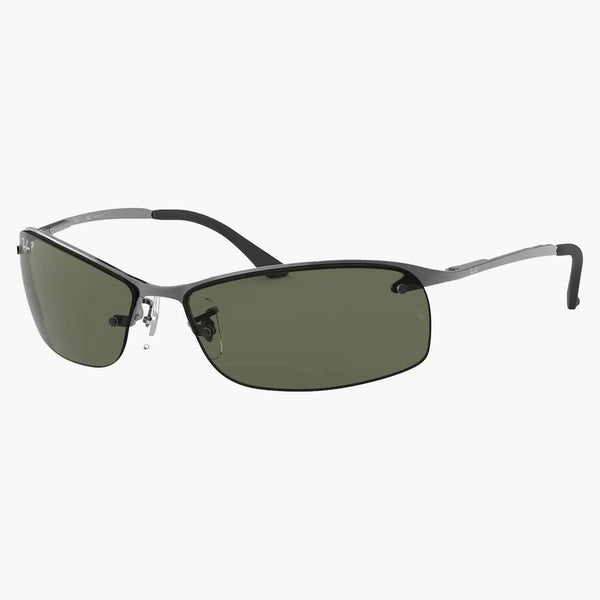 Ray-ban Rb3183 Sunglasses Polished Gunmetal/green (rb3183)