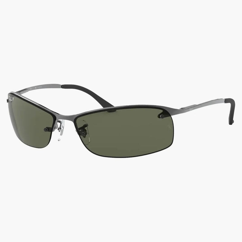 Ray-ban Rb3183 Sunglasses Polished Gunmetal/green (rb3183)
