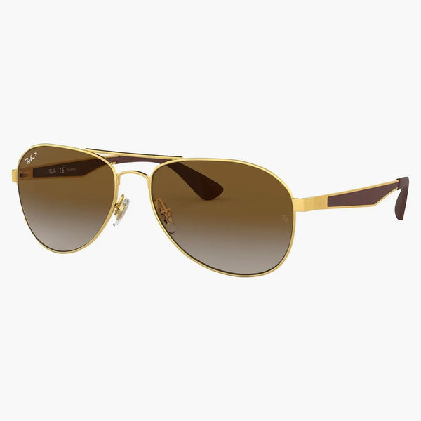 Ray-ban Rb3549 Sunglasses Polished Gold/brown (rb3549)