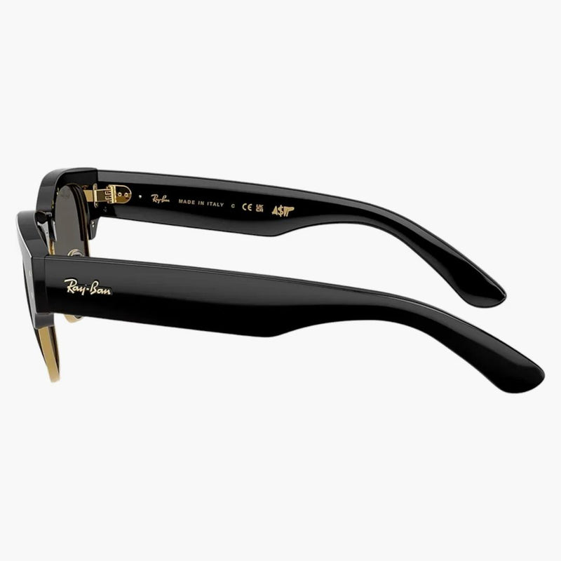 Ray-ban X A$ap Rocky Mega Clubmaster Blacked Out Collection Sunglasses Black Dark Grey (rb0316s 6826j5 53-21)