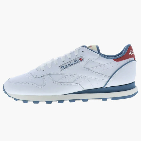 Ardesia blu bianca in pelle classica di Reebok